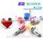 2015 New Design Car Charger, Romantic LED Rose Car Charger,3.1A Dual USB Rose Car Charger