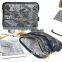 Gray Camo Pattern Tyvek Paper Zipper Portfolio With Pocket For iPad & Tablets 10"