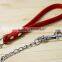 Pet Leashes Metal Chain Lead With Leather Handles