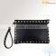 clutch bag genuine leather in wristlet