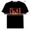 High quality EL Tshirt,USA Flashing T Shirt, DJ EL T Shirt factory suppliy 2016 hot selling