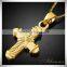 18K Gold Plated Simple Cross Pendant Designs Brass Wholesale Jewelry