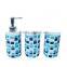Home decor white and black ceramic bathroom accessories on sale