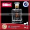 500ml high flint glass liquor bottle beautiful empty square glass bottle                        
                                                                                Supplier's Choice