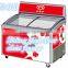 Best seller single-temp commercial sliding glass door chest freezer