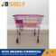 2016 new cheap steel metal mesh laundry carts