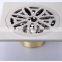 LABRAZE LE8404N bathroom/kitchen brass floor drains with copper wire drawing