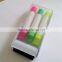 3 pcs plastic box highlighter set/office stationery gift highlighter set