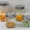 Four Sizes Square Glass Storage Jar with Metal Lid