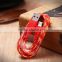 Colorful 1M /2m/3m Fabric Nylon Braided Micro USB Cable for Samsung moblile phone