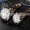 fashion leather strap quartz twin watches waterproof lovers couple watch
