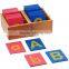 Montessori material kids educational toys for lower and capital case sandpaper letters with boxes