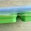 3 compartment Portable Collapsible Silicone Food Storage Container with Lid