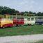 Kids trackless barrel trains rental for parties for sale