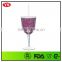 12oz bpa free plastic double wall wine glass with lid