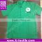 supply 2015 OEM service 100% AZO free dyed green uniform shirt feauring embroidered on chest(LCTU0001)