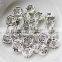 Wholesale Silver Nickel Free Grade AAA Rhinestone Rondelle Copper Spacer Beads