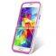 Double Layer Case for Samsung Galaxy S5 SM -G900F / SM - G900H / SM - 900R4 - Kubalt Type (White / Pink)