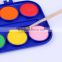 Detail Solid Watercolor Cake Set, 12Color Samll Palette With Wood Handle Paint Brushes For Children Student Drawing Watercolor