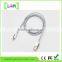 Metal Head Nylon Fiber USB Cable for iPhone /ipad/android