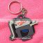 3D auto logo design PVC rubber keychain