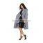 Pretty steps 2015 winter luxurious feel grey Soft-touch woven fabric Notched lapels Smart Tailored Long Line Coat