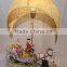 Lady Playing with Doves Ceramic Base Table Lamp, Gold Color Table Lamp