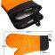 Extra Long Cotton Lining Heat Resistant BBQ Silicone Gloves