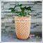 Hand Carved Furniture Orange Floor Vase Flower Pot