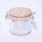 New Creative Glass Bottles Bamboo Cover, Wooden Seal Lid