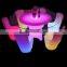 plastic battery power night club lighting illuminated led table/ led commercial hot pot table