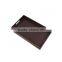 Brown Durable Linen PVC Faux Leather Tray With Handles