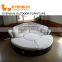 Outdoor sunbed Resin Rattan Outdoor Daybed with Canopy