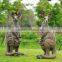 outdoor garden decoration promotion life size resin kangaroo fiberglass animals for sale