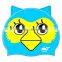 Custom Waterproof silicone cartoon swimming cap for kids