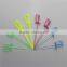 2015 novel party decorate plastic skewer for fruit