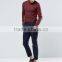 Guangzhou High Quality Custom Long Sleeve Point Collar Mens 97% Cotton 3% Elastane Casual Slim Fit Plum Solid Shirts