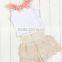 2017 high quantity baby spring/summer outfits lace petti set
