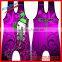 New arrival OEM Dye sublimation colorful printing pink wrestling singlet for ladies/women