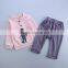 Unique Cheap bulk wholesale children's clothing set Authentic designer wholesale clothing images of Western tops and pants