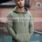 Olive Distressed Mens Pullover Hoodie 70% Cotton 30% Polyester Fleece Hoodie Tracksuit Top Fitted Gym Hoodie OEM