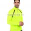 Raglan Long Sleeve Half Zip Pullover Jacket Safety Yellow Men's Dry Fit Performance T Shirt Plain bright colored sweatshirt
