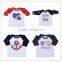 childrens boutique clothing long sleeve raglan shirts print 4th of July cotton shirt