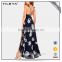 New Design pattern fashion girls party dress high quality floral print 2017clothing