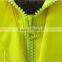 promotional reflective yellow mens raincoat with hood