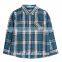 2014 classic long sleeve egyptian 100% cotton children's plaid flannel shirt