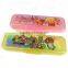 Curtom logo print transparent colorful plastic pencil case pen boxes