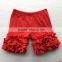 High quality baby girls ruffle shorts solid color orange cotton kids shorts summer children girls petti clothes shorts