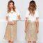 B33786A Autumn elegant OL fashion bodycon gold sequin pencil Skirt