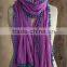 New Solid color PomPom lace Scarf viscose scarf sqaure stylish scarves wrap scarf long scarf sarong two shaded scarf silk scarve